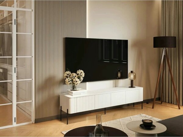 Comoda TV VERA, alb, PAL laminat, 190x40x50 cm