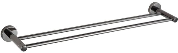 Mexen Remo, suport dublu pentru prosoape, crom negru, 7050725-73