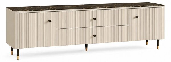 Comoda tv sufragerie SIERRA SR4, casmir/negru, PAL laminat, 185x39x59