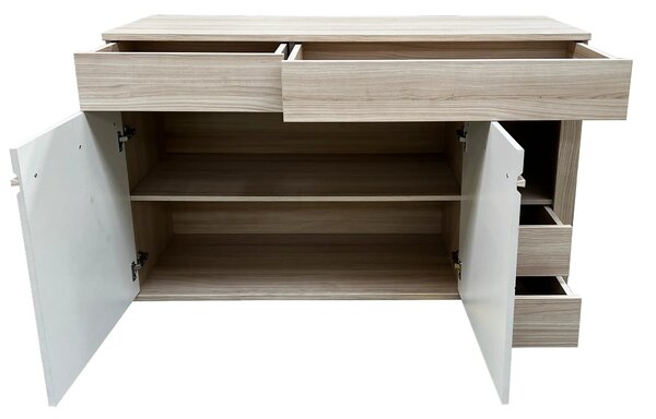 Comoda OSLO OS12, stejar riva/casmir, PAL laminat, 130x44x90 cm