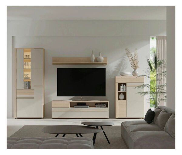 Comoda tv sufragerie OSLO OS4, stejar riva/casmir, PAL laminat, 160x44