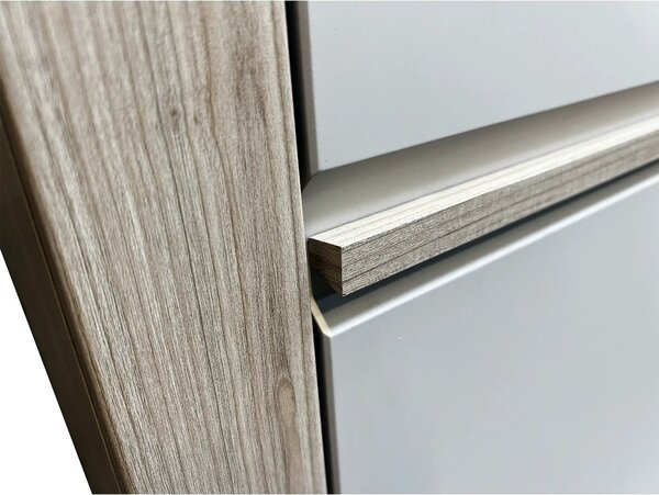 Comoda OSLO OS12, stejar riva/casmir, PAL laminat, 130x44x90 cm