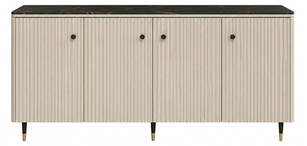 Comoda SIERRA SR8, casmir/negru, PAL laminat, 185x39x86 cm