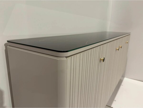 Comoda SIERRA SR8, casmir/negru, PAL laminat, 185x39x86 cm