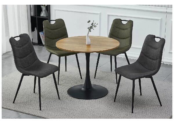 Masa de dining rotunda AMADEO II 90x90 cm, decor stejar