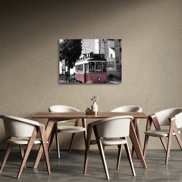 Tablou pe sticlă - Tramvaiul (70x50 cm)