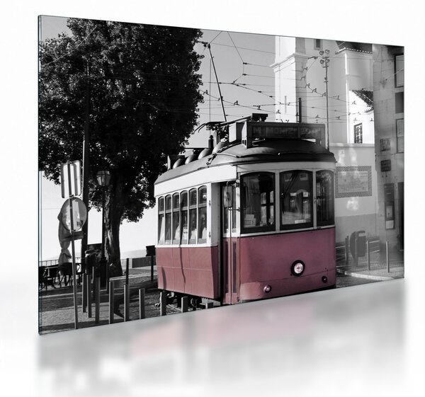 Tablou pe sticlă - Tramvaiul (70x50 cm)