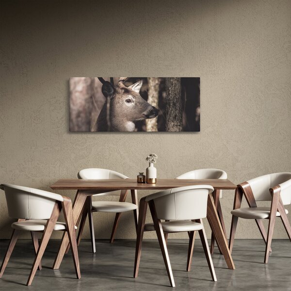 Tablou - Cerb în pădure (120x50 cm)