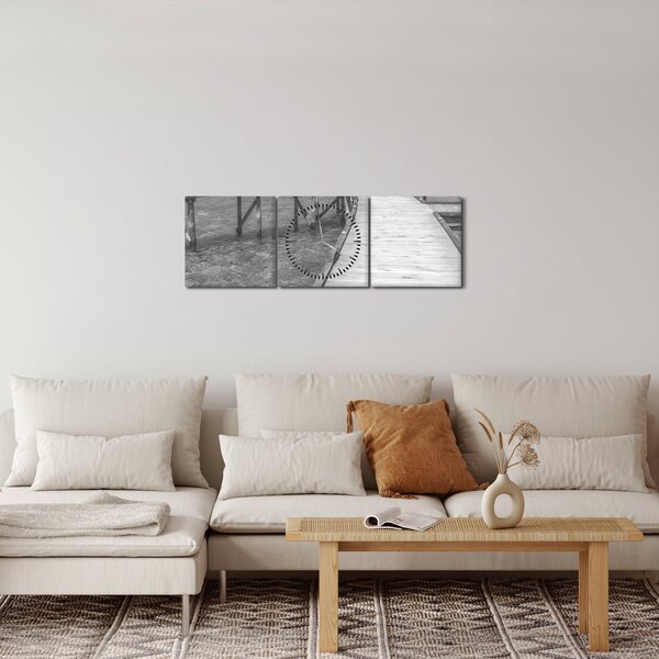 Tablou - Maldive (cu ceas) (90x30 cm)