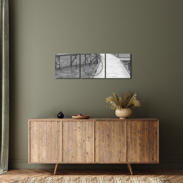 Tablou - Maldive (cu ceas) (90x30 cm)