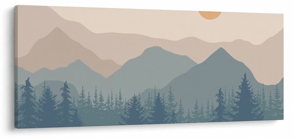 Tablou - Munții Turcoaz N⁰1 (120x50 cm)