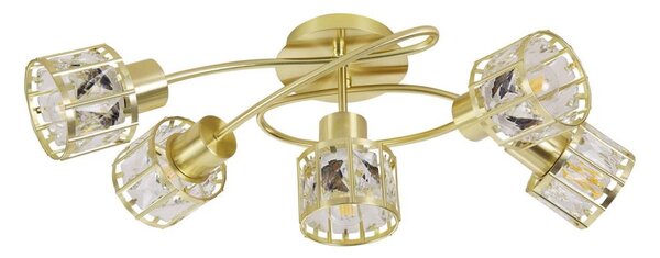 Lustră aplicată ZAHARA 5xE27/10W/230V aurie