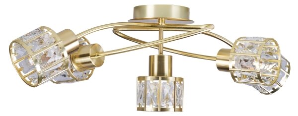 Lustră aplicată ZAHARA 5xE27/10W/230V aurie