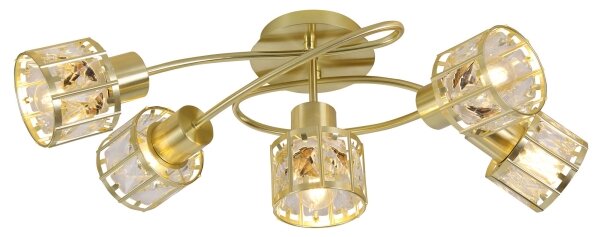 Lustră aplicată ZAHARA 5xE27/10W/230V aurie