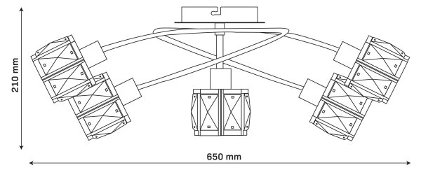 Lustră aplicată ZAHARA 5xE27/10W/230V aurie