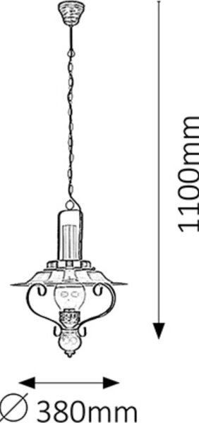 Rabalux 7870 - Lustra cu lant ENNA 1xE27/60W/230V