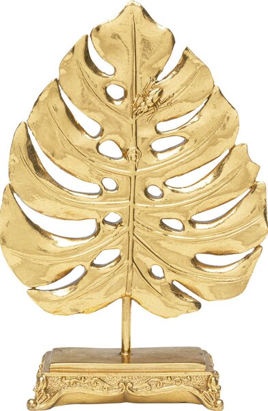 Obiect decorativ Monstera Leaf Auriu 26cm