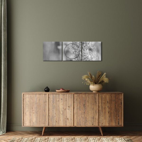 Tablou - Iarbă de pampas Boho (cu ceas) (90x30 cm)