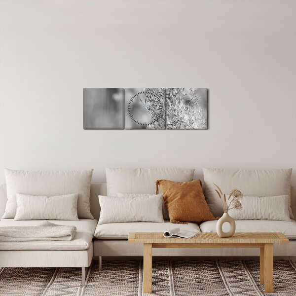 Tablou - Iarbă de pampas Boho (cu ceas) (90x30 cm)