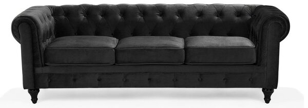 Canapea 3 locuri Chichester (stofă) (negru) . 1008731