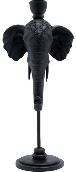 Suport lumanari Elephant Head Negru 36cm