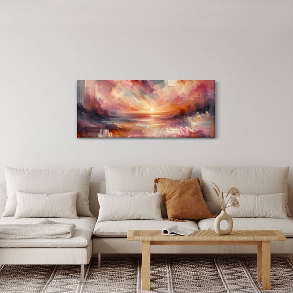 Tablou - Răsărit pictat (120x50 cm)