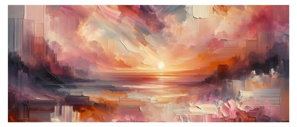 Tablou - Răsărit pictat (120x50 cm)