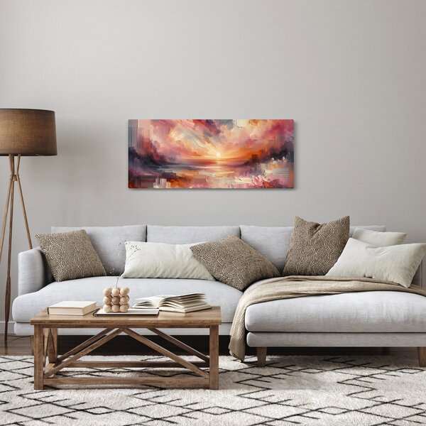 Tablou - Răsărit pictat (120x50 cm)