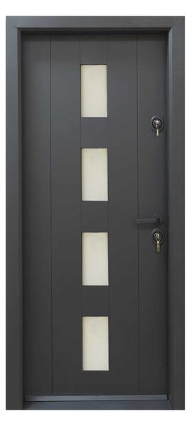 Ușă Metalică Still 626 Metal vopsit Negru Dreapta
