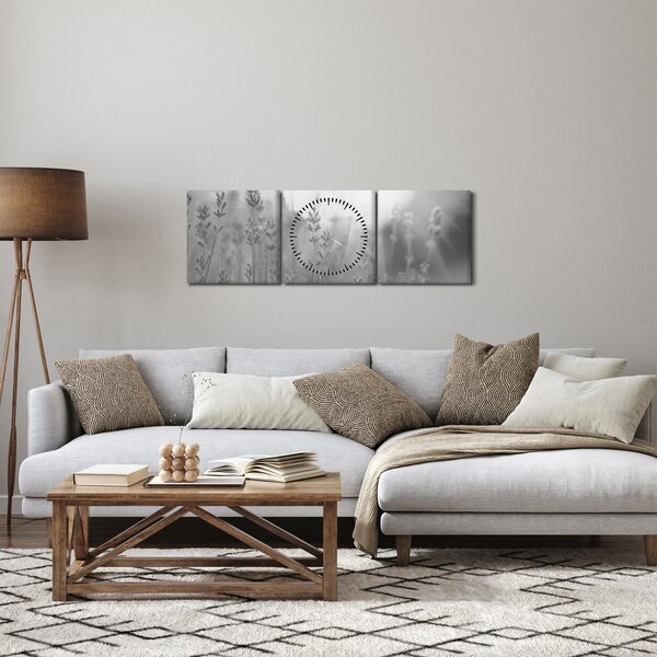 Tablou - Lavanda (cu ceas) (90x30 cm)