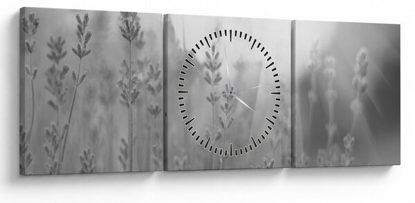 Tablou - Lavanda (cu ceas) (90x30 cm)
