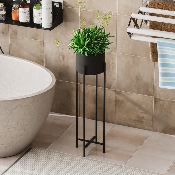 Ghiveci decorativ GED025 Negru 23x78x23 cm