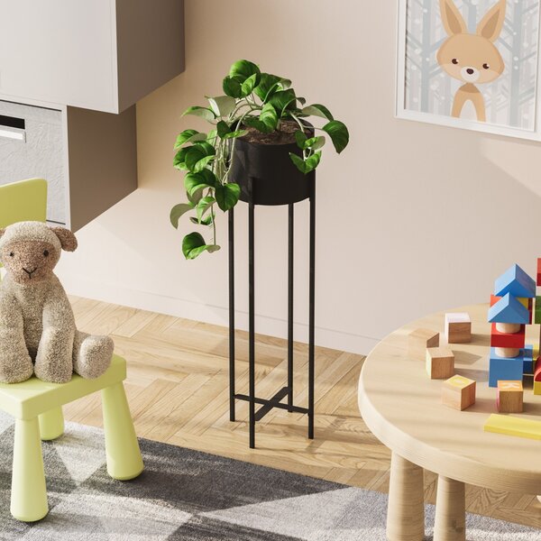 Ghiveci decorativ GED025 Negru 23x78x23 cm