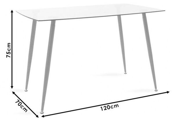 Masa Chloe Gri Inchis 120x70x75 cm