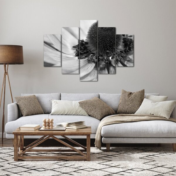 Tablou - Floare în alb-negru (150x105 cm)
