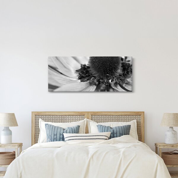Tablou - Floare în alb-negru (120x50 cm)