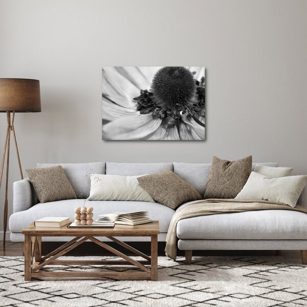 Tablou - Floare în alb-negru (70x50 cm)