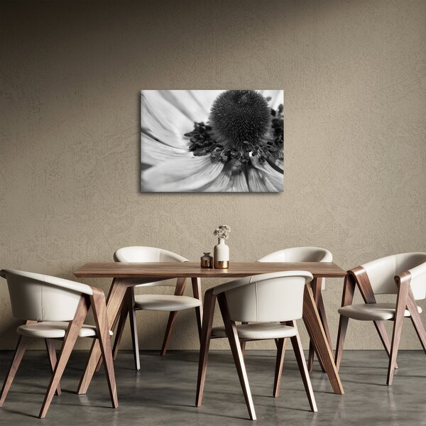 Tablou - Floare în alb-negru (70x50 cm)