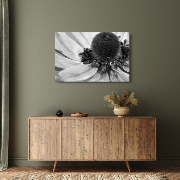 Tablou - Floare în alb-negru (90x60 cm)