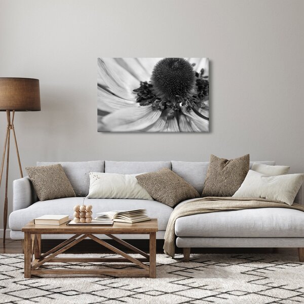 Tablou - Floare în alb-negru (90x60 cm)