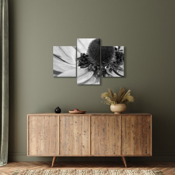 Tablou - Floare în alb-negru (90x60 cm)