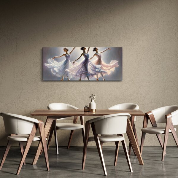Tablou - Trei balerine (120x50 cm)