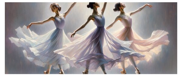 Tablou - Trei balerine (120x50 cm)