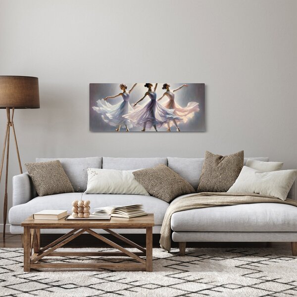 Tablou - Trei balerine (120x50 cm)