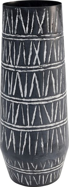 Vaza neagra Scribble Ø16x43 cm