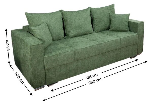 Canapea Extensibilă Claudia Bonell Mini, Verde