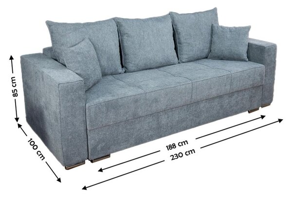 Canapea Extensibilă Claudia Bonell Mini, Gri