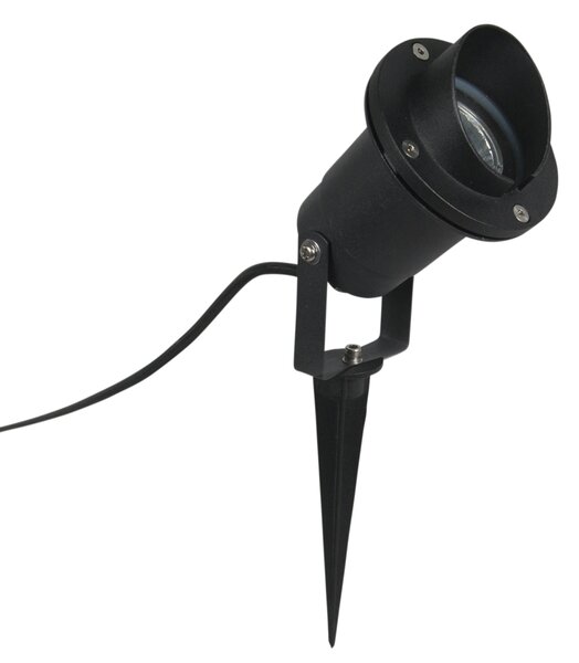 Spotlight cu pichet pentru gradina negru inclusiv cablu si priza IP65 - Done