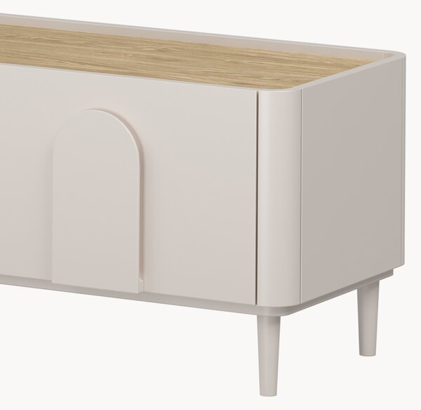 Comodă TV Amilio 170 cm cu sertar - cashmere / stejar uleiat / mânere cashmere