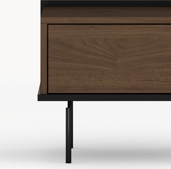 Noptieră Zenar cu sertar 50 cm - nuc elegant / negru